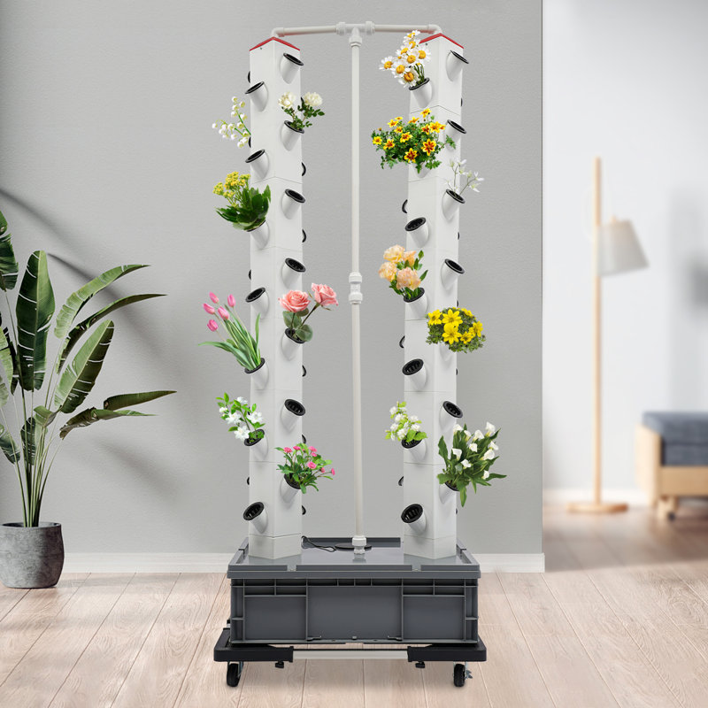 FRONG 56-Plant Hydroponic Outdoor Indoor Vertical Garden Smart
